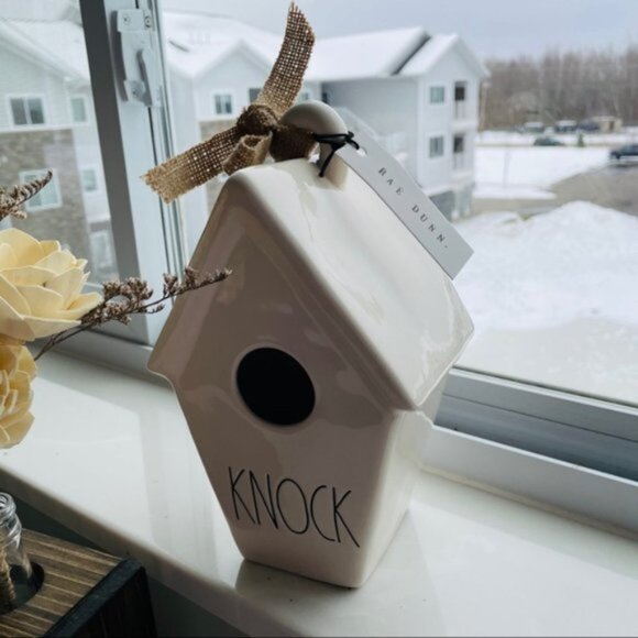 Rae Dunn | Knock | Cream Ceramic Birdhouse - Picture 6 of 9